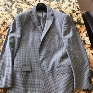 Green and blue checkered Michael Kors sport coat